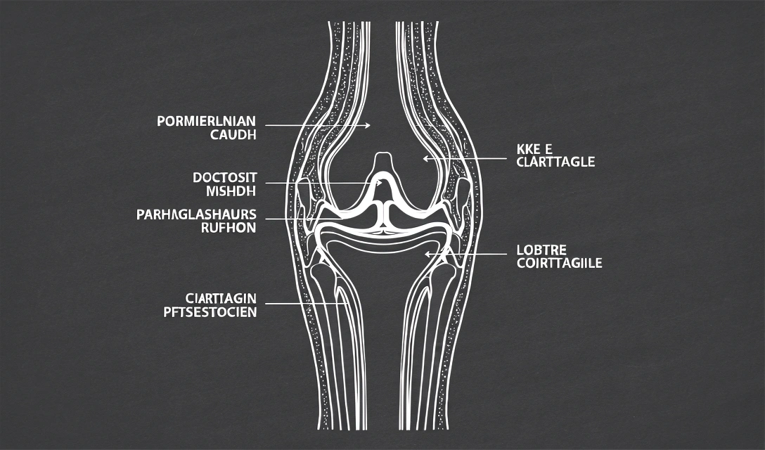 Anatomische Blaupause eines Kniegelenks